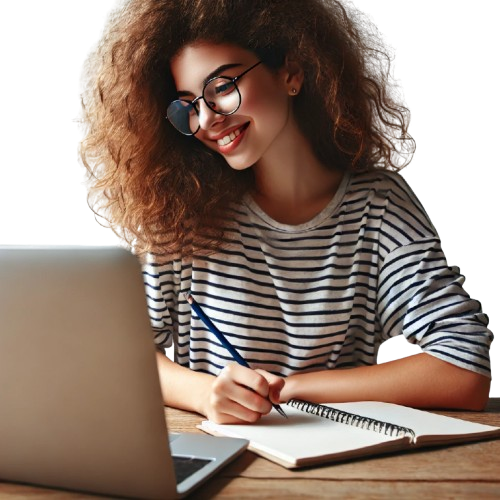 Student attending online bootcamp